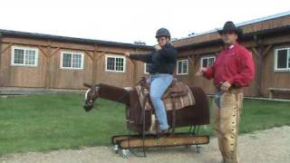 Steve Lantvit Demonstrates Warm Up Exercises with the Horse Riding Simulator the Equicizer [upl. by Analrahc]