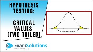 Hypothesis Testing  Critical Values  Two Tail Test  Binomial Distribution  ExamSolutions [upl. by Arod]