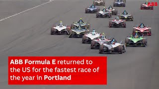 Precision and power help Porsche take the double in Portland  ABB Formula E Season 10 [upl. by Ainosal]