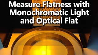 Using a monochromatic light and optical flat to measure flatness [upl. by Kato218]