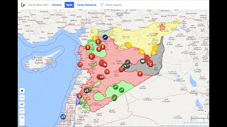 Syrian Civil War  Map Timelapse [upl. by Akehsyt]