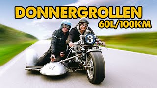 60l100km MonsterGespann mit 90PS  Norton Kompressor  Andi Feldmann [upl. by Sletten]