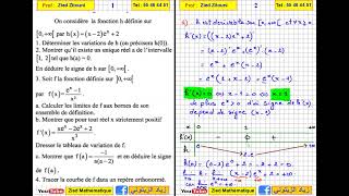 05  Exponentielle Correction Exercice Bac Math  Science  Technique  Info  Eco [upl. by Enelrahc]