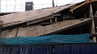 Se derrumban losas de edificio en construcción de Vitacura [upl. by Elata]