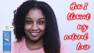 HOW I BLOWOUT MY NATURAL HAIR  LOTTABODY BLOWOUT LOTION  UKAFROLISTA [upl. by Grimona229]