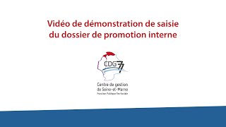 Vidéo de démonstration de saisie du dossier de promotion interne  Agirhe RH  CDG 77 [upl. by Lorine]