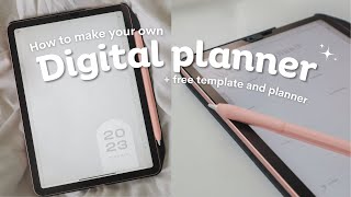 HOW TO CREATE A DIGITAL PLANNER USING CANVA AND POWERPOINT Easy  Free Template [upl. by Yasdnyl]