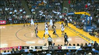 Patty Mills 3 three pointers in 1 minute  Spurs v Warriors 15 April 2013 [upl. by Wiggins]