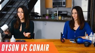 Dyson Supersonic hairdryer vs regular Conair [upl. by Quintie994]