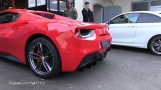 Ferrari 488 GTB Spider with Straight Pipes loud Revs [upl. by Tedd]