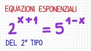 EQUAZIONI ESPONENZIALI 1 del secondo tipo  EE30 [upl. by Osy]