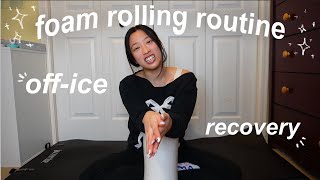 office training ⛸️ a guide to foam rolling as a figure skater [upl. by Ayocat]