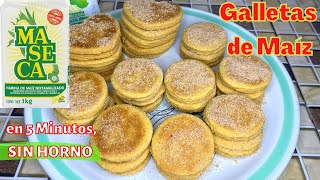 ‼️viral Galletas de Maíz en 5 Minutos SIN HORNO Receta Facil Economica y Deliciosa like [upl. by Ahsenre]