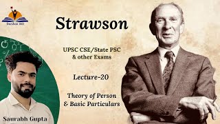 Strawson Concept of Person Philosophy for UPSC CSE State PSC UGC NET MA BA [upl. by Darrej]