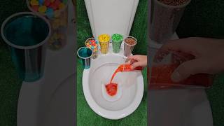 ASMR Various Candy Colors Rainbow Candy in Toilet asmr candy shortsviral [upl. by Michelsen]