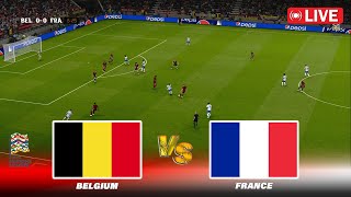 🔴LIVE  BELGIUM vs FRANCE  UEFA Nations League 2024  Full Match  PES Game Simulation [upl. by Fredela]