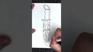 Halloween Ghost Dagger Knife bookmark art craft ideas for kids kids kidsart creative [upl. by Enalda904]