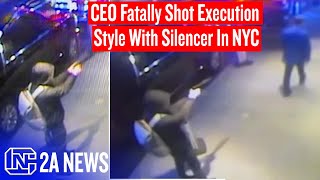 Caught On Video United Health Care CEO Fatally Shot Execution Style With Silencer In NYC [upl. by Ayna938]