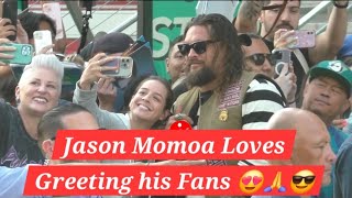 Jason Momoa Loves Greeting his Fans 😍🙏😎 JasonMomoa Actor Aquaman DCComics [upl. by Emlyn910]