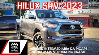 HILUX 2023  TOYOTA HILUX SRV 2023 TURBO DIESEL 4X4 0KM DETALHES DO INTERIOR E EXTERIOR [upl. by Fairweather]