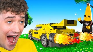 CAR BUILDING Challenge in Fortnite Lego [upl. by Hildagarde]