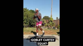 •GOBLET CURTSY SQUAT• fitness kettlebell curtsysquat crossfit fitnesstrainer [upl. by Assirram907]