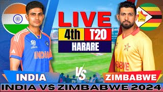 Live India vs Zimbabwe 4th T20 Live Match Score amp Commentary  IND vs ZIM Live Cricket Match Today [upl. by Caras]