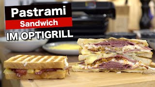 Ein grandioses Sandwich im OptiGrill  Pastrami Sandwich im Tefal OptiGrill [upl. by Nrojb993]