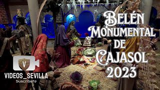 Belén Monumental de Cajasol Sevilla 2023 De la pasión al nacimiento 4K [upl. by Abil]