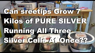 Electrolytic Silver Cells Running All Three Simultaniously [upl. by Iron]