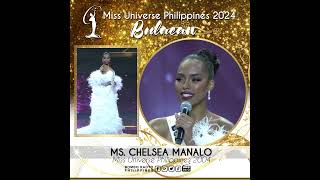 Ms Chelsea Manalo  Final Question And Answer  Miss Universe Philippines 2024 [upl. by Eiba276]