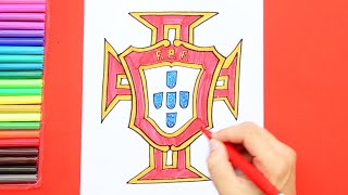 How to draw Portugal National Football Team Logo [upl. by Annoid776]