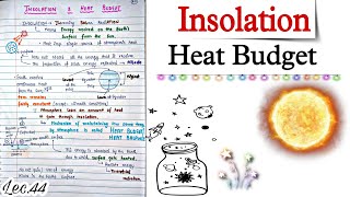 Isolation amp Heat Budget  World Geography  Lec 44  Handwritten Notes  An Aspirant [upl. by Aerdnod781]