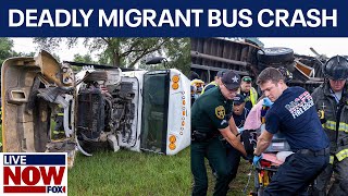 Migrant bus crash 8 killed 40 hurt in Ocala Florida  LiveNOW from FOX [upl. by Phia552]