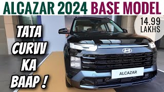 Hyundai Alcazar Facelift 2024 Base Model Review  Forget Curvv  New Alcazar 2024 Base Model Petrol [upl. by Anasxor719]