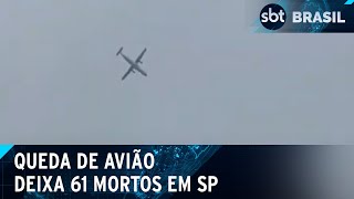 Avião cai em Vinhedo no interior de São Paulo vídeo mostra o momento da queda [upl. by Yelehsa]