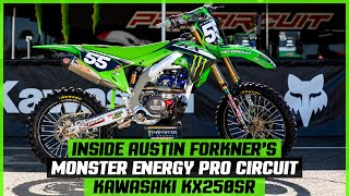 Inside Austin Forkners 2023 Monster Energy Pro Circuit Kawasaki KX250  Vital MX Pit Bits [upl. by Larsen]