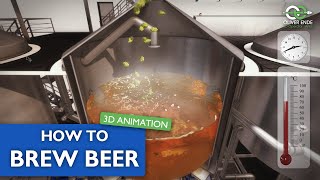 Beer Brewing Process  3D Animation quotThe art of brewingquot [upl. by Auqinahs]