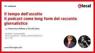 Il tempo dell’ascolto – Il podcast come long form del racconto giornalistico [upl. by Acinorej]