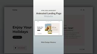 Animated Landing Page Using HTML CSS amp JavaScript coding webdesign htmlcsstutorial webdevelop [upl. by Bussy]