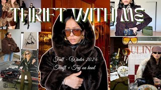 Thrift FallWinter 2024 Trends With Me TryOn amp Styling Haul of The Best Chic Finds [upl. by Eisdnyl]