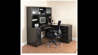 Review on Realspace® Magellan Collection LShaped Desk Espresso Part 2 [upl. by Carrie152]