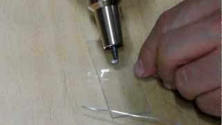 Soldering copper wire on Glass by Ultrasonic Soldering Iron [upl. by Farris]