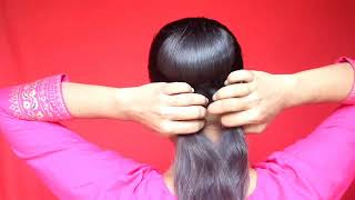 Beautiful wedding hairstyle With Donut For Thin Hair । Nice Juda hairstyle [upl. by Hallsy990]