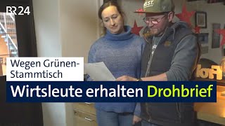 Gasthof erhält Drohbrief wegen GrünenStammtisch  BR24 [upl. by Chipman184]