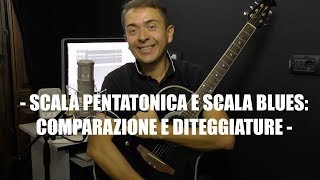 Scala Pentatonica e Scala Blues Comparazione e Diteggiature [upl. by Eilitan]