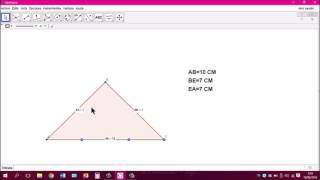 construcción de un triángulo isósceles en geogebra profesor lara [upl. by Ellahcim]