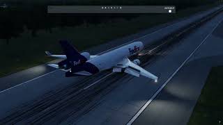 XPlane 12  FedEx MD11F Butter Landing at KMEM [upl. by Mara]