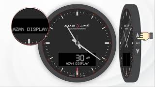 Azan Display Setting  ALFAJR ANADIGI CLOCK [upl. by Atinuj244]