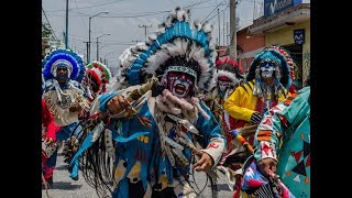 Apaches de la Santa Cruz en Valtierrilla 2018 fiesta de danzas [upl. by Timotheus]